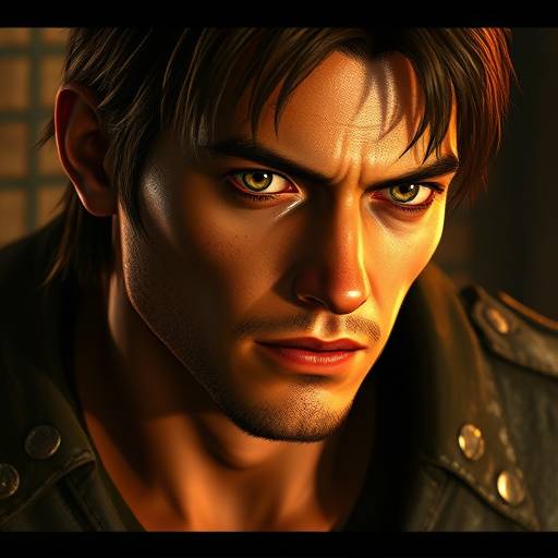 A high-fidelity in-game screenshot from a PlayStation 2 era title, depicting a detailed character model with realistic textures and lighting, showcasing the move towards hyperrealism in early 2000s video games.