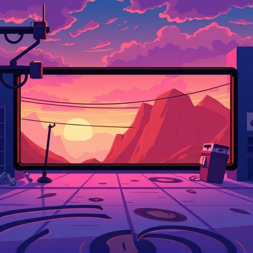 A screenshot from a video game featuring bold, cel-shaded outlines and flat colors, reminiscent of anime and comic book art styles.