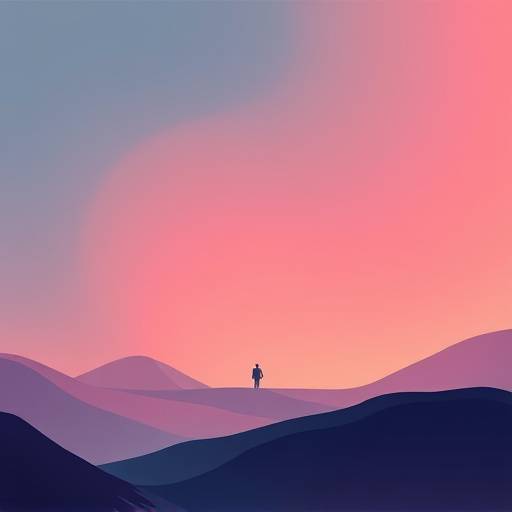 An abstract visualization representing a calm and focused player mind, with gentle swirling colors and clean geometric patterns, inspired by minimalist game aesthetics.